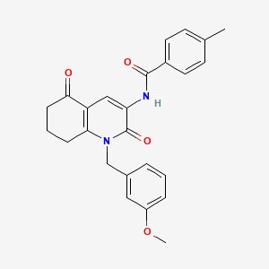 N-[1-(3-methoxybenzyl)-2,5-dioxo-1,2,5,6,7,8-hexahydro-3-quinolinyl]-4-methylbenzenecarboxamide