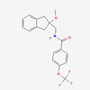 molecular formula C19H18F3NO3 B2788495 N-((2-methoxy-2,3-dihydro-1H-inden-2-yl)methyl)-4-(trifluoromethoxy)benzamide CAS No. 2034410-17-6
