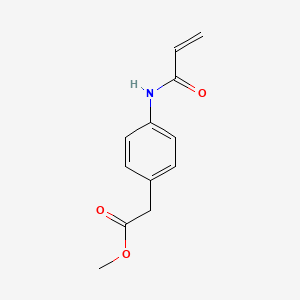 molecular formula C12H13NO3 B2788499 Methyl 2-[4-(prop-2-enamido)phenyl]acetate CAS No. 43168-34-9