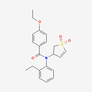 molecular formula C21H23NO4S B2788534 N-(1,1-dioxido-2,3-dihydrothiophen-3-yl)-4-ethoxy-N-(2-ethylphenyl)benzamide CAS No. 863444-06-8