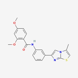 B2788539 2,4-dimethoxy-N-(3-(3-methylimidazo[2,1-b]thiazol-6-yl)phenyl)benzamide CAS No. 893981-64-1