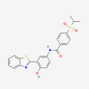 molecular formula C23H20N2O4S2 B2788546 N-(3-(benzo[d]thiazol-2-yl)-4-hydroxyphenyl)-4-(isopropylsulfonyl)benzamide CAS No. 941868-55-9