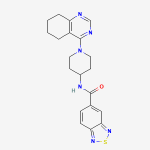 molecular formula C20H22N6OS B2788563 N-[1-(5,6,7,8-tetrahydroquinazolin-4-yl)piperidin-4-yl]-2,1,3-benzothiadiazole-5-carboxamide CAS No. 2034346-26-2
