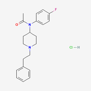 molecular formula C21H26ClFN2O B2788592 N-(4-fluorophenyl)-N-[1-(2-phenylethyl)-4-piperidinyl]-acetamide,monohydrochloride CAS No. 104818-37-3