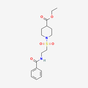 molecular formula C17H24N2O5S B2788593 Ethyl 1-((2-benzamidoethyl)sulfonyl)piperidine-4-carboxylate CAS No. 899758-54-4