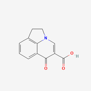 molecular formula C12H9NO3 B2788600 6-Oxo-1,2-dihydro-6H-pyrrolo[3,2,1-ij]quinoline-5-carboxylic acid 