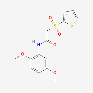 molecular formula C14H15NO5S2 B2788618 N-(2,5-dimethoxyphenyl)-2-(thiophen-2-ylsulfonyl)acetamide CAS No. 1020970-31-3