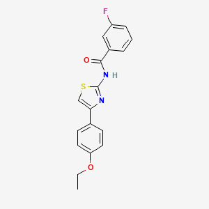 molecular formula C18H15FN2O2S B2788643 N-[4-(4-ethoxyphenyl)-1,3-thiazol-2-yl]-3-fluorobenzamide CAS No. 459219-44-4