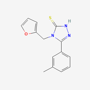 molecular formula C14H13N3OS B2788664 4-(furan-2-ylmethyl)-5-(3-methylphenyl)-4H-1,2,4-triazole-3-thiol CAS No. 537017-51-9