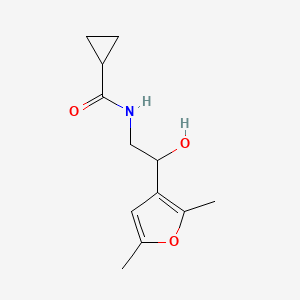 molecular formula C12H17NO3 B2788719 N-[2-(2,5-dimethylfuran-3-yl)-2-hydroxyethyl]cyclopropanecarboxamide CAS No. 2320600-88-0
