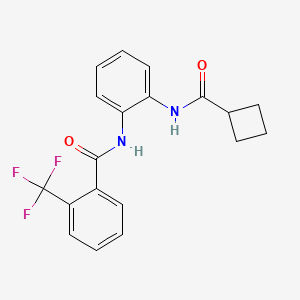 molecular formula C19H17F3N2O2 B2788755 N-(2-cyclobutaneamidophenyl)-2-(trifluoromethyl)benzamide CAS No. 1203379-49-0