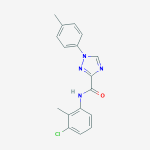 molecular formula C17H15ClN4O B278876 N-(3-chloro-2-methylphenyl)-1-(4-methylphenyl)-1H-1,2,4-triazole-3-carboxamide 