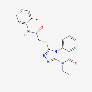N-(2-methylphenyl)-2-[(5-oxo-4-propyl-[1,2,4]triazolo[4,3-a]quinazolin-1-yl)sulfanyl]acetamide