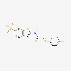 N-(6-(methylsulfonyl)benzo[d]thiazol-2-yl)-2-(p-tolylthio)acetamide