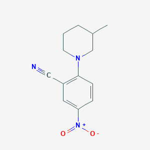 molecular formula C13H15N3O2 B2788870 2-(3-Methylpiperidin-1-yl)-5-nitrobenzonitrile CAS No. 849056-84-4