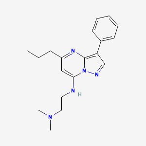 molecular formula C19H25N5 B2788871 N-[2-(DIMETHYLAMINO)ETHYL]-3-PHENYL-5-PROPYLPYRAZOLO[1,5-A]PYRIMIDIN-7-AMINE CAS No. 900877-24-9