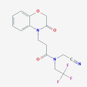 N-(cyanomethyl)-3-(3-oxo-3,4-dihydro-2H-1,4-benzoxazin-4-yl)-N-(2,2,2-trifluoroethyl)propanamide