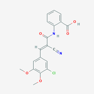 2-[3-(3-Chloro-4,5-dimethoxyphenyl)-2-cyanoprop-2-enamido]benzoic acid