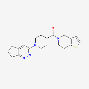 1-{5H,6H,7H-cyclopenta[c]pyridazin-3-yl}-4-{4H,5H,6H,7H-thieno[3,2-c]pyridine-5-carbonyl}piperidine