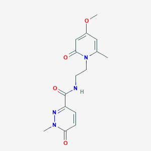 molecular formula C15H18N4O4 B2788902 N-[2-(4-methoxy-6-methyl-2-oxo-1,2-dihydropyridin-1-yl)ethyl]-1-methyl-6-oxo-1,6-dihydropyridazine-3-carboxamide CAS No. 1903050-81-6