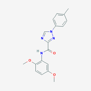 molecular formula C18H18N4O3 B278894 N-(2,5-dimethoxyphenyl)-1-(4-methylphenyl)-1H-1,2,4-triazole-3-carboxamide 