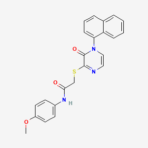 molecular formula C23H19N3O3S B2788941 N-(4-methoxyphenyl)-2-((4-(naphthalen-1-yl)-3-oxo-3,4-dihydropyrazin-2-yl)thio)acetamide CAS No. 899759-68-3