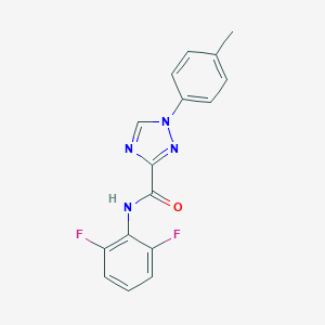 molecular formula C16H12F2N4O B278896 N-(2,6-difluorophenyl)-1-(4-methylphenyl)-1H-1,2,4-triazole-3-carboxamide 