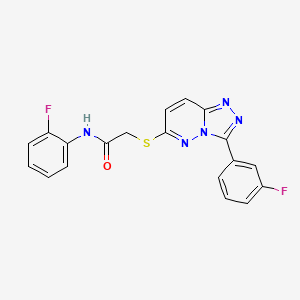 molecular formula C19H13F2N5OS B2788999 N-(2-fluorophenyl)-2-((3-(3-fluorophenyl)-[1,2,4]triazolo[4,3-b]pyridazin-6-yl)thio)acetamide CAS No. 852374-63-1