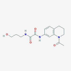 molecular formula C16H21N3O4 B2789029 N1-(1-acetyl-1,2,3,4-tetrahydroquinolin-7-yl)-N2-(3-hydroxypropyl)oxalamide CAS No. 898439-54-8