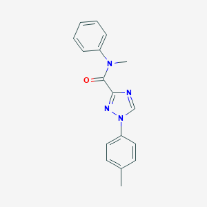 molecular formula C17H16N4O B278906 N-methyl-1-(4-methylphenyl)-N-phenyl-1H-1,2,4-triazole-3-carboxamide 