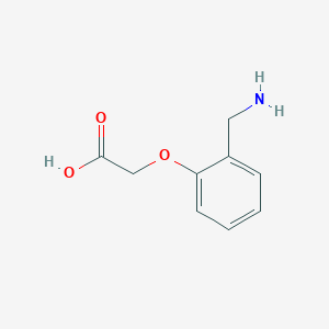 molecular formula C9H11NO3 B2789060 2-[2-(Aminomethyl)phenoxy]acetic acid CAS No. 802330-60-5
