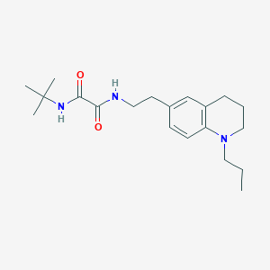 molecular formula C20H31N3O2 B2789061 N-tert-butyl-N'-[2-(1-propyl-1,2,3,4-tetrahydroquinolin-6-yl)ethyl]ethanediamide CAS No. 955594-82-8