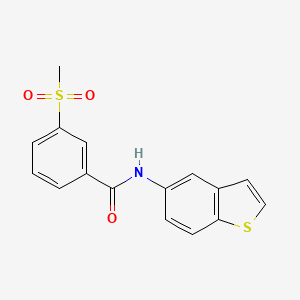 molecular formula C16H13NO3S2 B2789080 N-(1-benzothiophen-5-yl)-3-methanesulfonylbenzamide CAS No. 896290-68-9