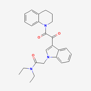2-[3-[2-(3,4-dihydro-2H-quinolin-1-yl)-2-oxoacetyl]indol-1-yl]-N,N-diethylacetamide