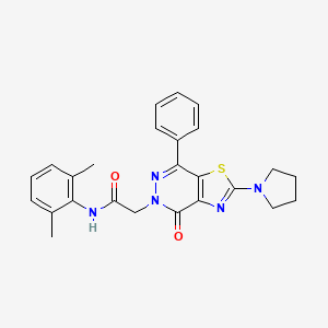 N-(2,6-dimethylphenyl)-2-(4-oxo-7-phenyl-2-(pyrrolidin-1-yl)thiazolo[4,5-d]pyridazin-5(4H)-yl)acetamide