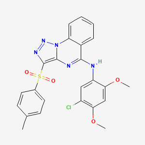 molecular formula C24H20ClN5O4S B2789095 N-(5-CHLORO-2,4-DIMETHOXYPHENYL)-3-(4-METHYLBENZENESULFONYL)-[1,2,3]TRIAZOLO[1,5-A]QUINAZOLIN-5-AMINE CAS No. 893272-55-4