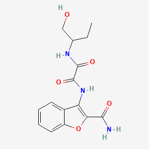 molecular formula C15H17N3O5 B2789096 N1-(2-carbamoylbenzofuran-3-yl)-N2-(1-hydroxybutan-2-yl)oxalamide CAS No. 899950-79-9