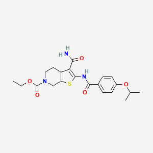 ethyl 3-carbamoyl-2-(4-isopropoxybenzamido)-4,5-dihydrothieno[2,3-c]pyridine-6(7H)-carboxylate