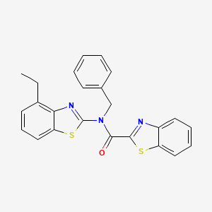 molecular formula C24H19N3OS2 B2789158 N-benzyl-N-(4-ethyl-1,3-benzothiazol-2-yl)-1,3-benzothiazole-2-carboxamide CAS No. 922848-76-8