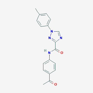 molecular formula C18H16N4O2 B278919 N-(4-acetylphenyl)-1-(4-methylphenyl)-1H-1,2,4-triazole-3-carboxamide 