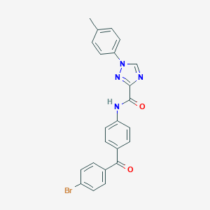molecular formula C23H17BrN4O2 B278925 N-[4-(4-bromobenzoyl)phenyl]-1-(4-methylphenyl)-1H-1,2,4-triazole-3-carboxamide 