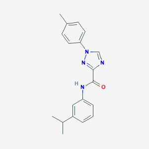 molecular formula C19H20N4O B278926 N-(3-isopropylphenyl)-1-(4-methylphenyl)-1H-1,2,4-triazole-3-carboxamide 