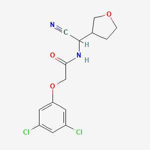 molecular formula C14H14Cl2N2O3 B2789274 N-[cyano(oxolan-3-yl)methyl]-2-(3,5-dichlorophenoxy)acetamide CAS No. 1445121-76-5