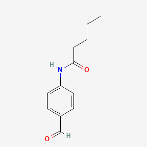 molecular formula C12H15NO2 B2789283 N-(4-formylphenyl)pentanamide CAS No. 127478-95-9