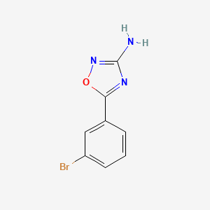 molecular formula C8H6BrN3O B2789284 5-(3-Bromophenyl)-1,2,4-oxadiazol-3-amine CAS No. 1341792-40-2