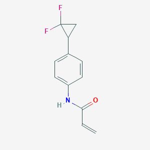 molecular formula C12H11F2NO B2789305 N-[4-(2,2-Difluorocyclopropyl)phenyl]prop-2-enamide CAS No. 2411230-31-2