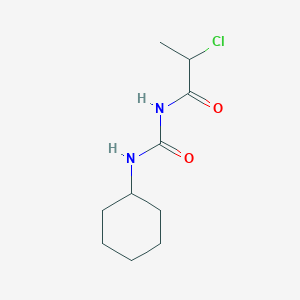 molecular formula C10H17ClN2O2 B2789310 3-(2-Chloropropanoyl)-1-cyclohexylurea CAS No. 554436-98-5