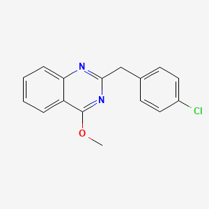molecular formula C16H13ClN2O B2789313 2-[(4-Chlorophenyl)methyl]-4-methoxyquinazoline CAS No. 861208-36-8