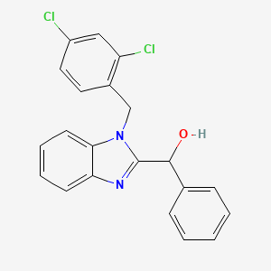 (1-(2,4-dichlorobenzyl)-1H-benzo[d]imidazol-2-yl)(phenyl)methanol