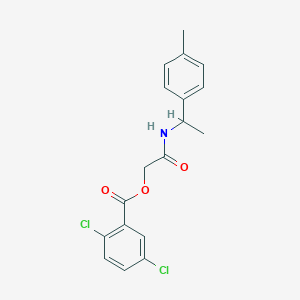 {[1-(4-Methylphenyl)ethyl]carbamoyl}methyl 2,5-dichlorobenzoate